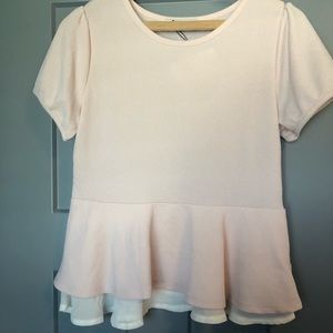 Classic blush rose peplum